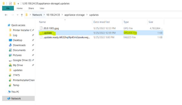 VA: How to manually upgrade an application build using the .gpg file